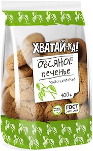 Изображение товара Печенье Хватай-ка Овсяное Классическое 400г