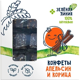 Изображение товара Конфеты Зеленая Линия Апельсин и корица 100г