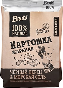 Изображение товара Картошка Bruto жареная Черный перец и Морская соль 120г