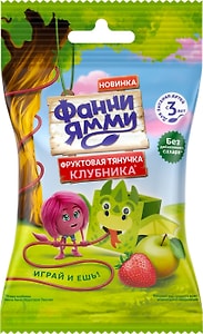 Изображение товара Тянучка Фанни Ямми фруктовая  Яблоко-Клубника 15г