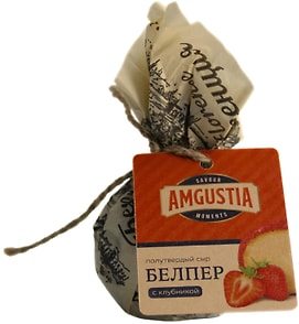 Изображение товара Сыр Amgustia полутвердый Белпер Клубника 45% 100г