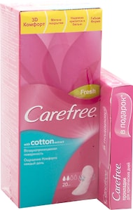 Изображение товара Прокладки ежедневные Carefree Fresh with Cotton extract 20шт