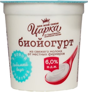 Изображение товара Биойогурт ЦарКа 6% 400г