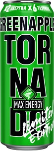Изображение товара Напиток энергетический Tornado Max Energy зеленое яблоко 450мл