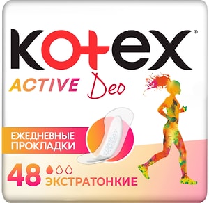 Изображение товара Прокладки ежедневные Kotex Active Deo 48шт