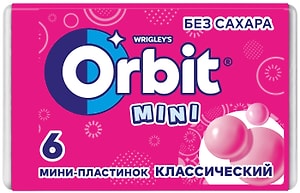Изображение товара Жевательная резинка Orbit Классический без сахара 10.2г