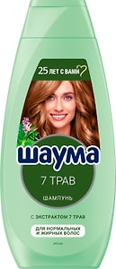 Изображение товара Шампунь для волос Шаума для нормальных и жирных 7 Трав 360мл