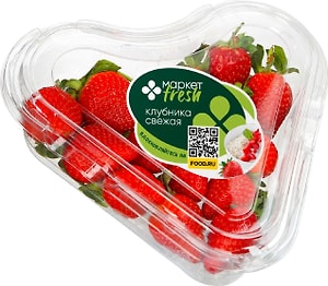 Изображение товара Клубника сердце 340г упаковка