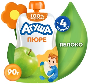 Изображение товара Пюре Агуша Яблоко 90г