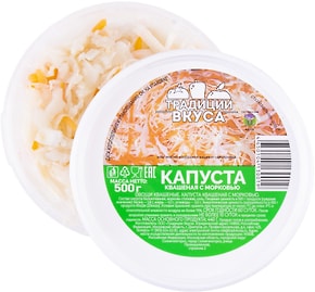 Изображение товара Капуста Традиции Вкуса квашеная с морковью 500г