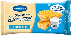 Изображение товара Вафли Коломенское сливочные традиционные 200г
