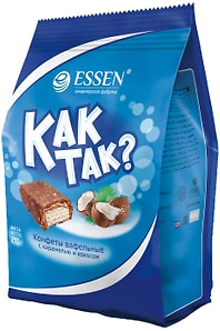 Изображение товара Конфеты Essen Как так вафельные с карамелью и кокосом 210г