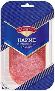 Изображение товара Колбаса Клинский Парме сырокопченая нарезка 170г