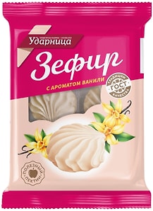 Изображение товара Зефир Ударница Новый с ароматом ванили 160г