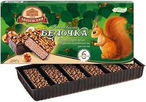 Изображение товара Торт Бабаевский вафельный Белочка с карамелизованными орехами 220г