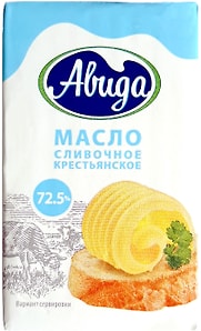 Изображение товара Масло сливочное Авида Крестьянское 72.5% 180г