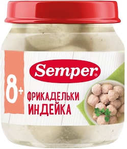 Изображение товара Фрикадельки Semper Индейка с 8 месяцев 100г