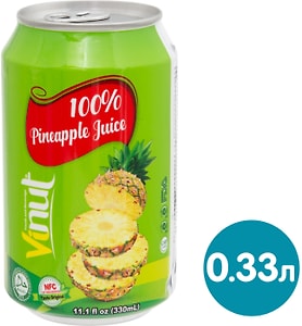 Изображение товара Сок Vinut Ананаса 100% 330мл