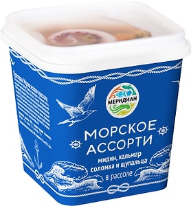 Изображение товара Морское ассорти Меридиан В рассоле 250г
