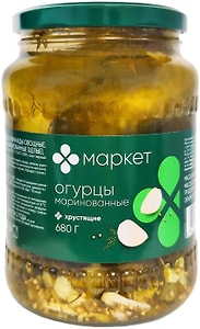 Изображение товара Огурцы Маркет маринованные 680г