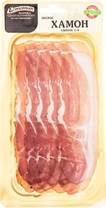 Изображение товара Хамон Егорьевская из свинины сырокопченый нарезка 55г