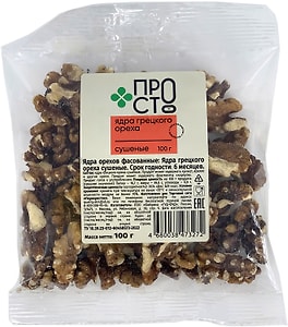 Изображение товара Ядра грецкого ореха ПРОСТО сушеные 100г