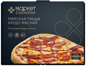 Изображение товара Пицца Маркет Collection римская Крудо мясная с пикантной чоризо и беконом 450г