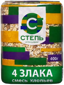Изображение товара Хлопья Степь смесь 4-х злаков 400г