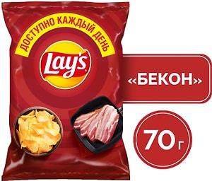 Изображение товара Чипсы Lays Бекон 70г