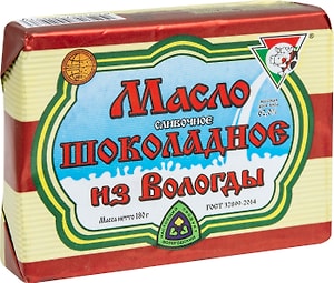Изображение товара Масло сливочное Из Вологды Шоколадное 62% 180г
