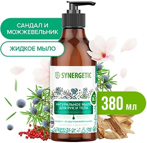 Изображение товара Мыло для рук и тела Synergetic Сандал и ягоды можжевельника 380мл