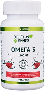 Изображение товара БАД Зеленая линия Рыбий жир с Омега-3 90шт