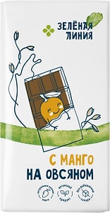 Изображение товара Шоколад Зеленая линия Овсяный без сахара манго 65г