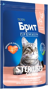 Изображение товара Корм для стерилизованных кошек Brit Premium Sterilized Salmon Chicken с лососем и курицей 2кг