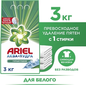 Изображение товара Стиральный порошок Ariel Горный родник Автомат 20 стирок 3кг