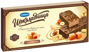 Изображение товара Торт Шоколадница Вафельный с карамелью 180г