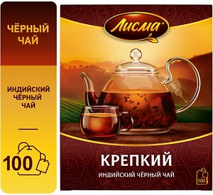Изображение товара Чай черный Лисма Крепкий 100*2г