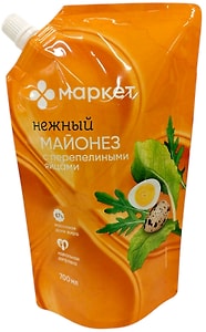 Изображение товара Майонез Маркет Нежный с перепелиными яйцами 67% 700мл