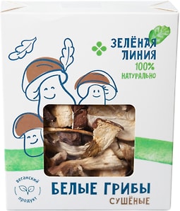 Изображение товара Грибы Зеленая Линия белые сушеные 40г