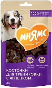 Изображение товара Лакомство для собак Мнямс Косточки для тренировки с ягненком 90г