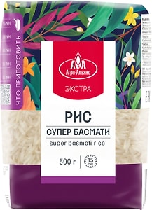 Изображение товара Рис Агро-Альянс Экстра Супер Басмати 500г