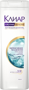 Изображение товара Шампунь для волос Клиар против перхоти Интенсивное увлажнение кожи головы и волос без утяжеления 400мл