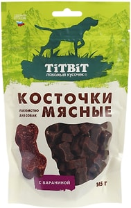 Изображение товара Лакомство для собак TiTBiT Косточки мясные с бараниной 145г