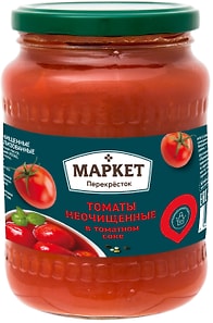 Изображение товара Томаты Маркет Перекресток неочищенные в томатном соке 670г