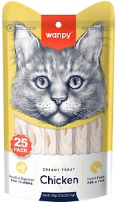 Изображение товара Лакомство для кошек Wanpy Cat Нежное пюре из курицы 70г