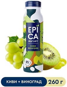 Изображение товара Йогурт питьевой Epica Киви-виноград 2.5% 260г