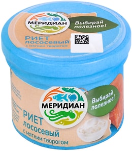 Изображение товара Риет Меридиан лососевый с мягким творогом 100г