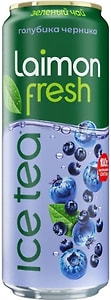 Изображение товара Напиток Laimon Fresh зеленый чай голубика-черника 450мл