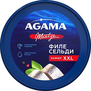 Изображение товара Сельдь Agama атлантическая в масле XXL 400г