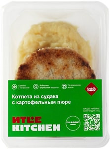 Изображение товара Котлета Итle Kitchen из филе судака с картофельным пюре 240г